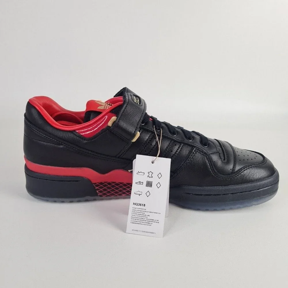 Adidas Circoloco Forum Low Shoes Classic Black Red Men - Picture 2 of 11